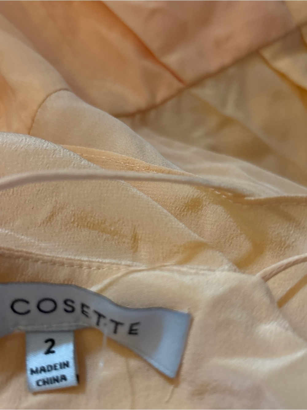 Soft Peach Button-Front Ruffle Romper - Picture 5 of 6